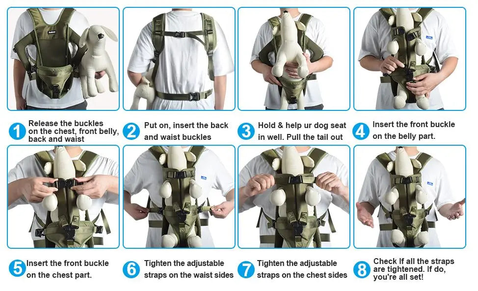 Breathable Double-Shoulder Dog & Cat Carrier Backpack