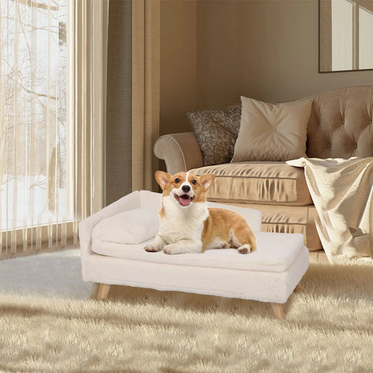 Nordic Wooden Pet Stool Bed – Waterproof Cozy Pad