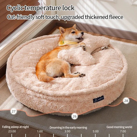 Fluffy Winter Dog Bed Basket – Warm & Soft