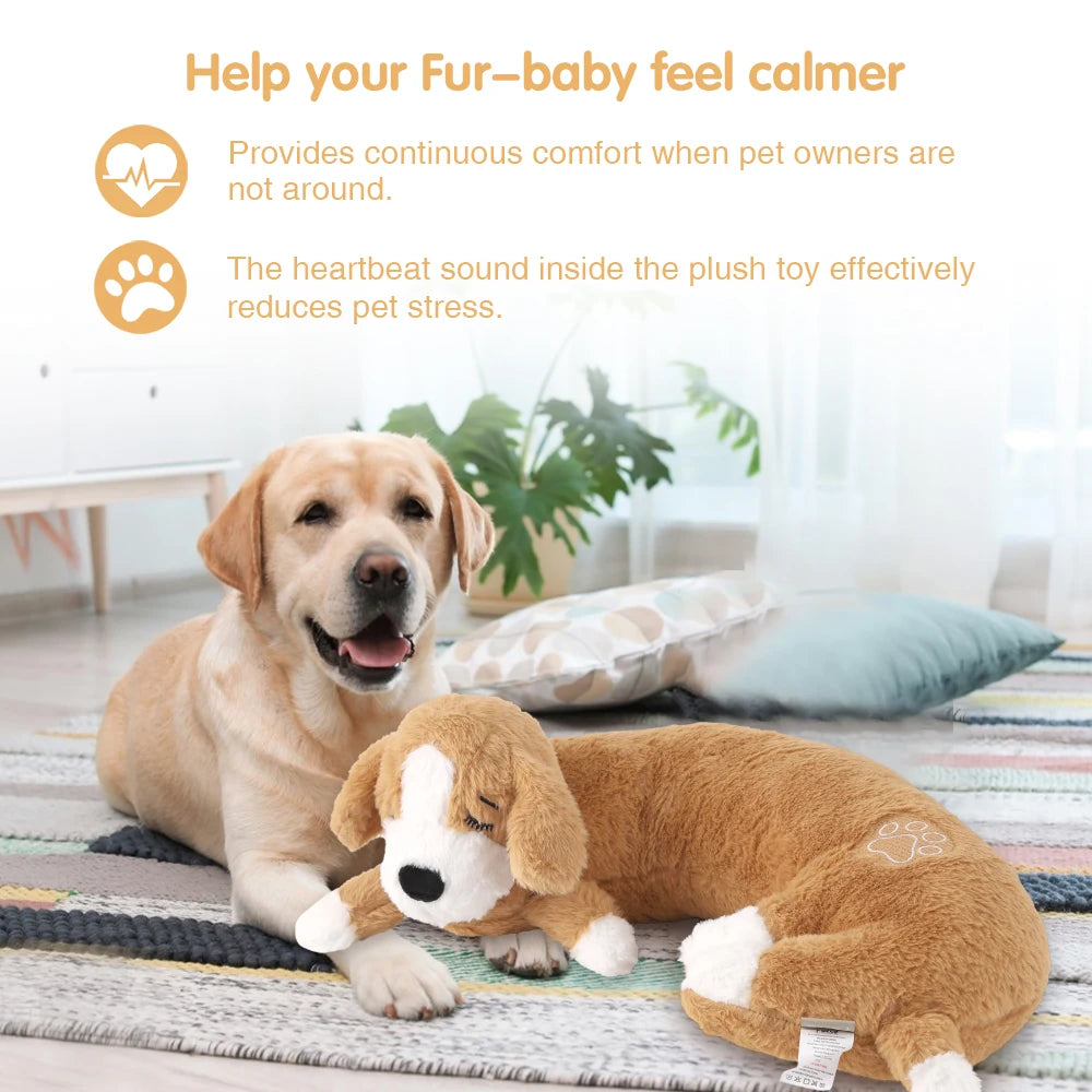 Curved Pillow Heartbeat Dog Toy – Comfort & Training