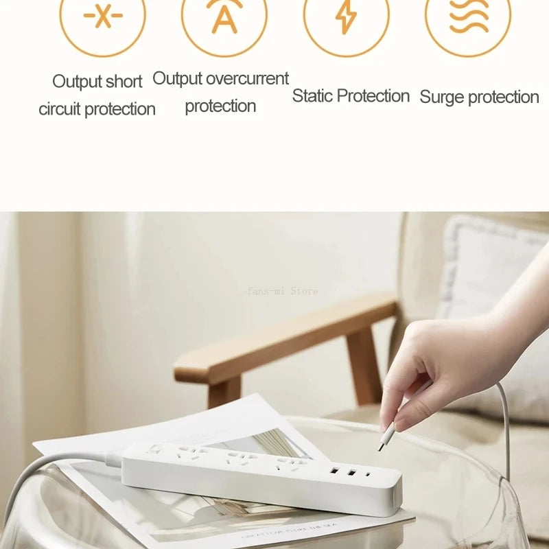 Xiaomi 20W Fast Charging Power Strip – 2AC+1C for Pet Devices