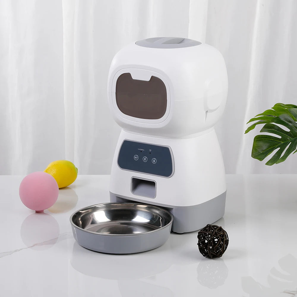 3.5L Auto Pet Feeder & 2L Water Fountain – WiFi App Combo