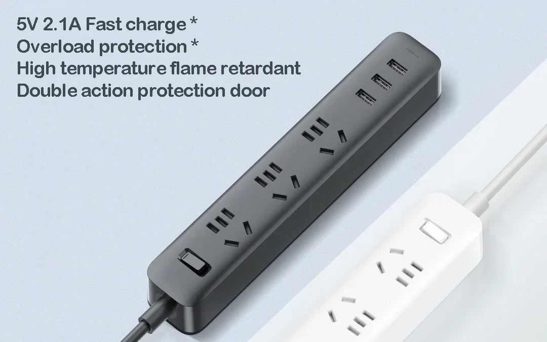 Xiaomi Fast Charging Power Strip – 3 USB Ports for Pet Devices