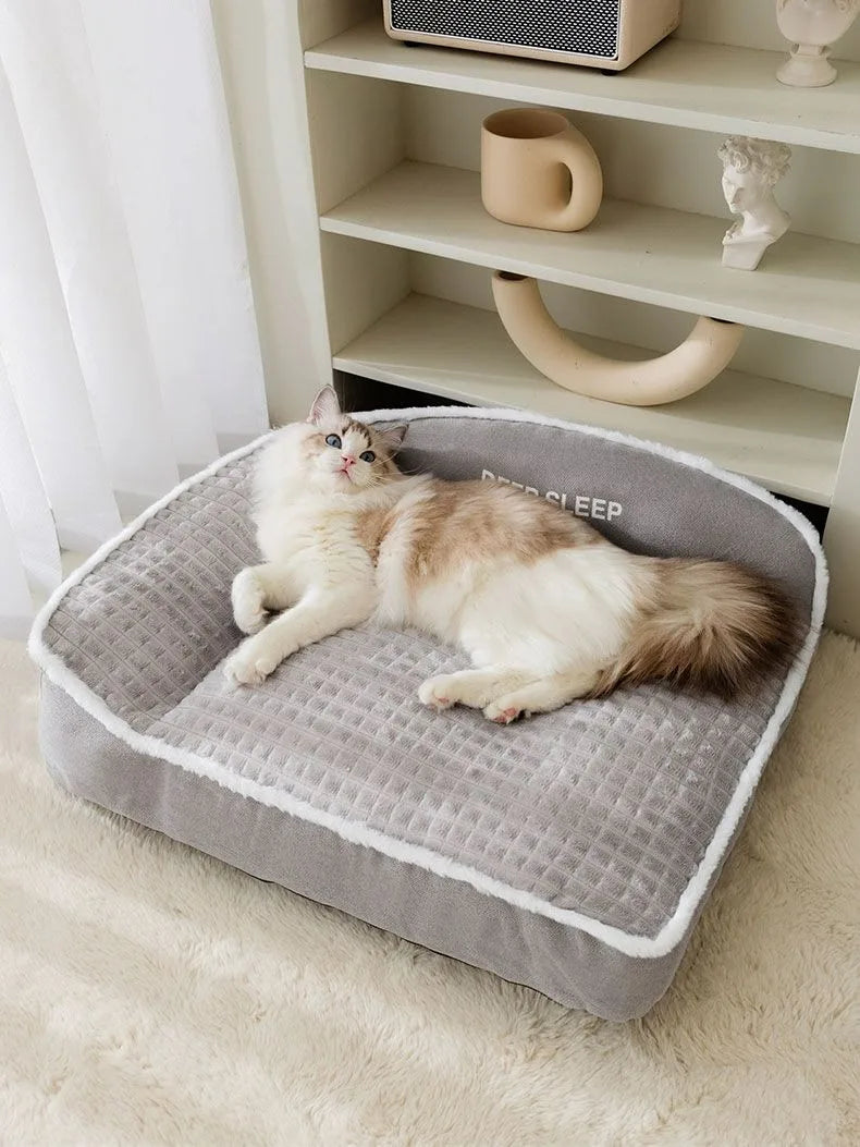 Non-Slip Winter Pet Kennel Bed – Soft & Washable
