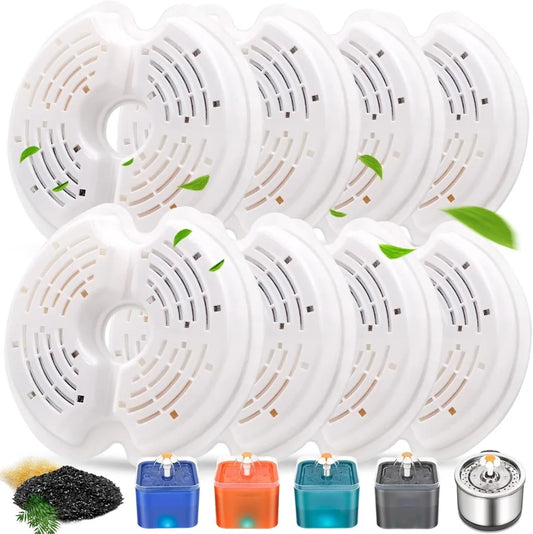 8 Pack Cat Fountain Filters, Cat Water Fountain Filters, Pet Fountain Filter Replacment, Activated Carbon Replaced Filter