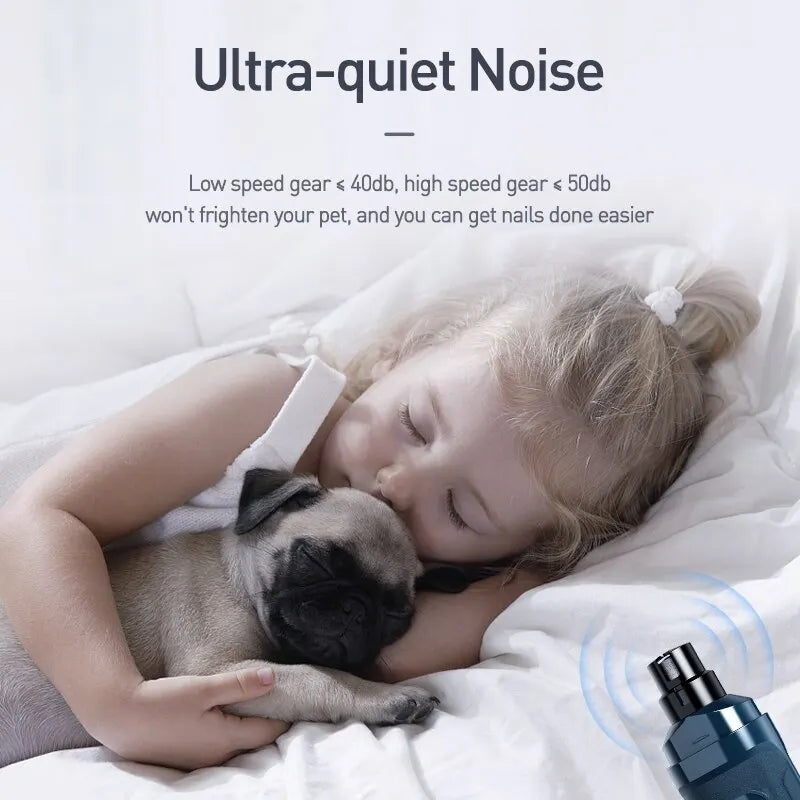 Electric Pet Nail Grinder & Clipper – Rechargeable, Professional