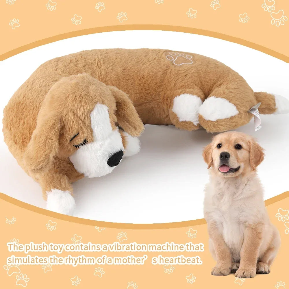 Curved Pillow Heartbeat Dog Toy – Comfort & Training