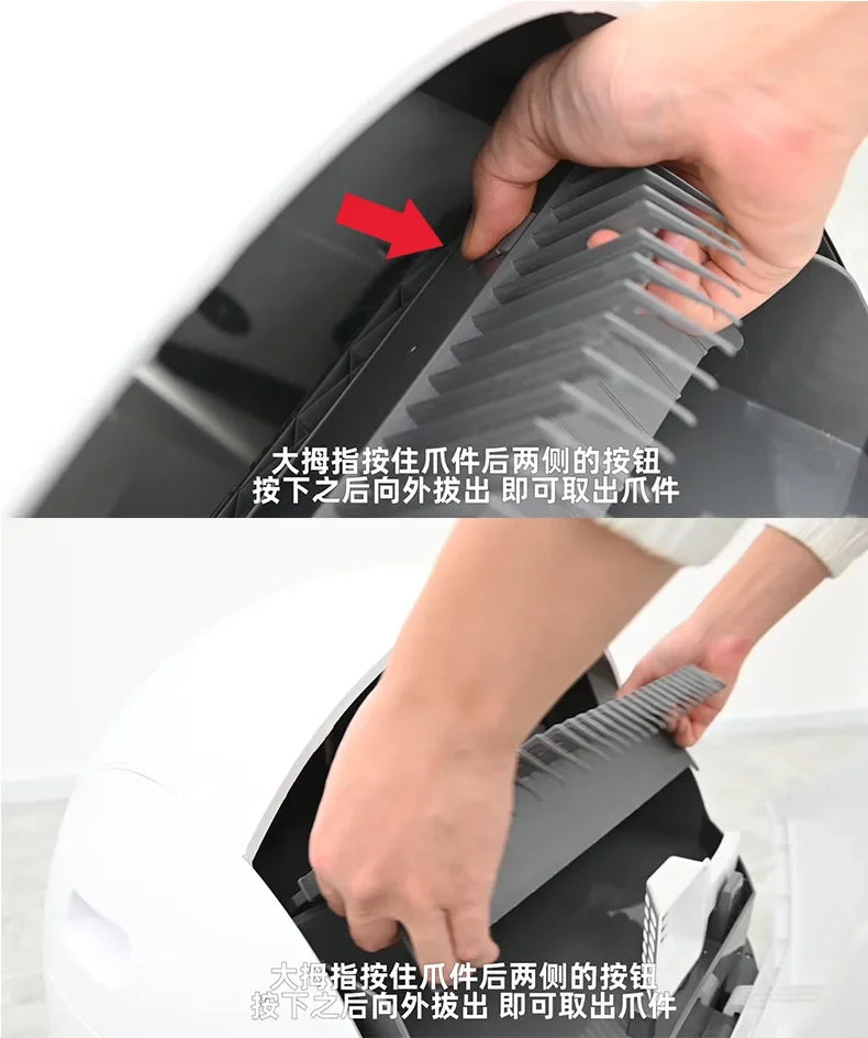 Waggy Tail smart cat litter box spare parts and accessories kit with replacement filters, lids, and tools for easy maintenance.