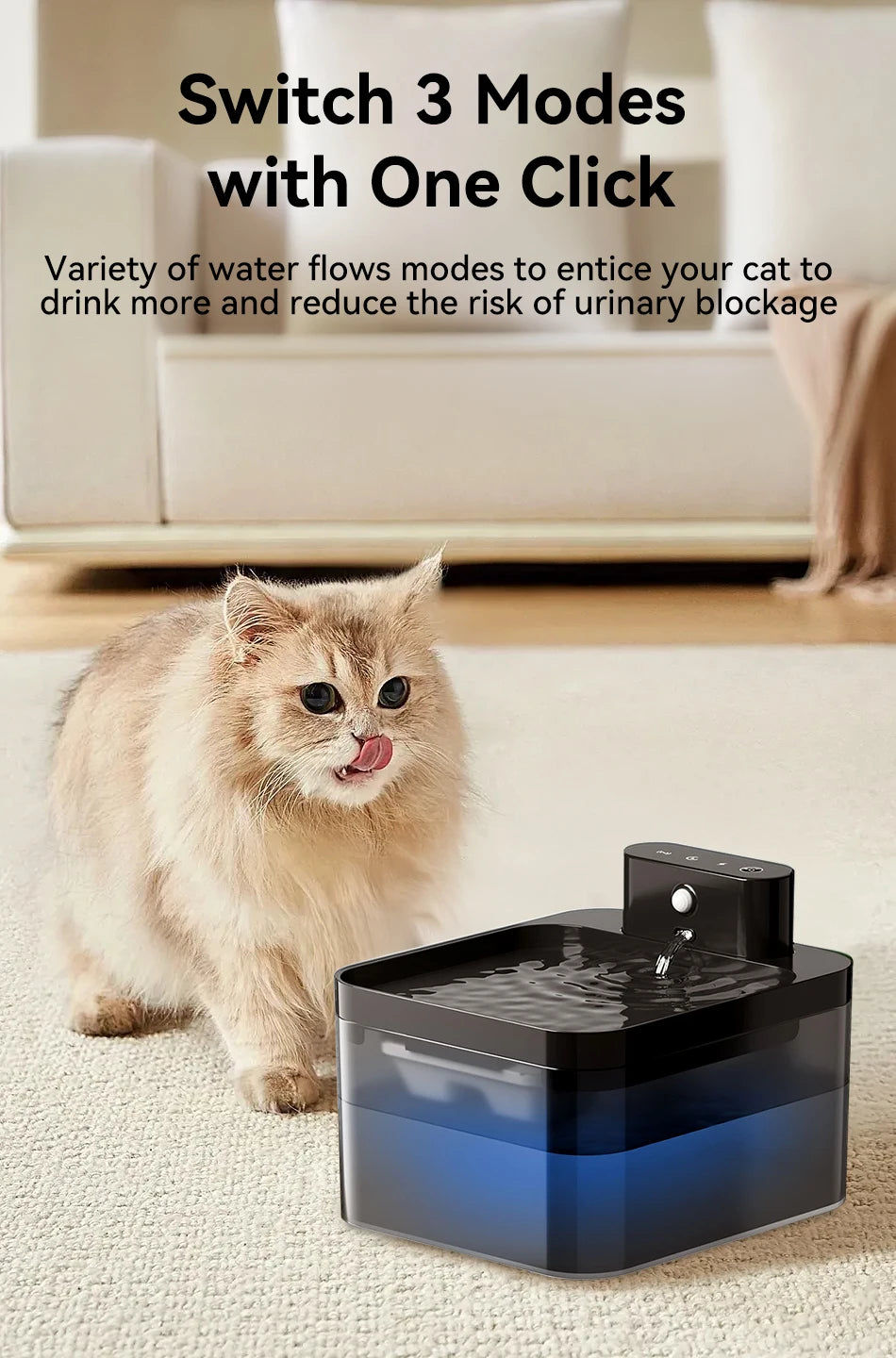 Wireless Auto Cat Water Fountain – Silent Pump, Fresh Filtered Water for Cats