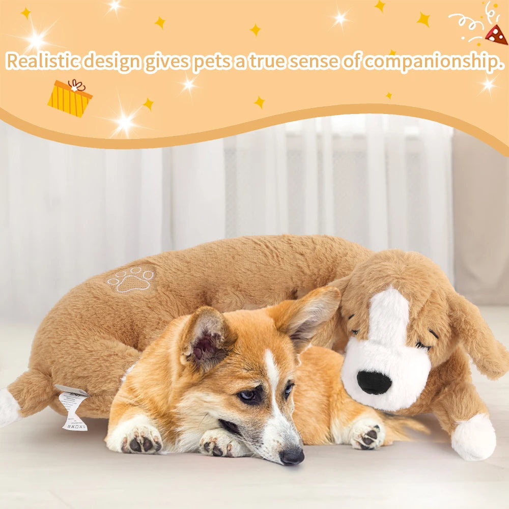 Curved Pillow Heartbeat Dog Toy – Comfort & Training