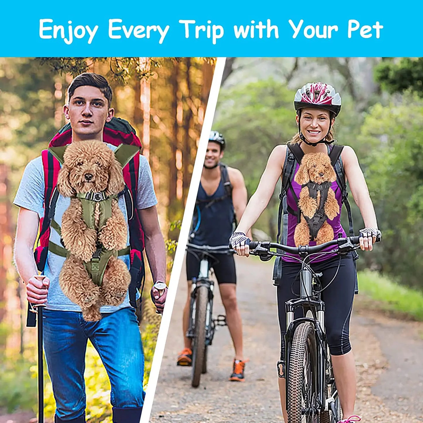 Breathable Double-Shoulder Dog & Cat Carrier Backpack