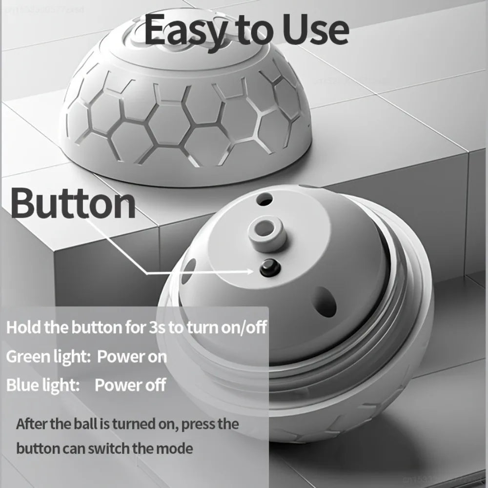 Smart Auto-Bouncing Dog & Cat Toy Ball with RGB Lights