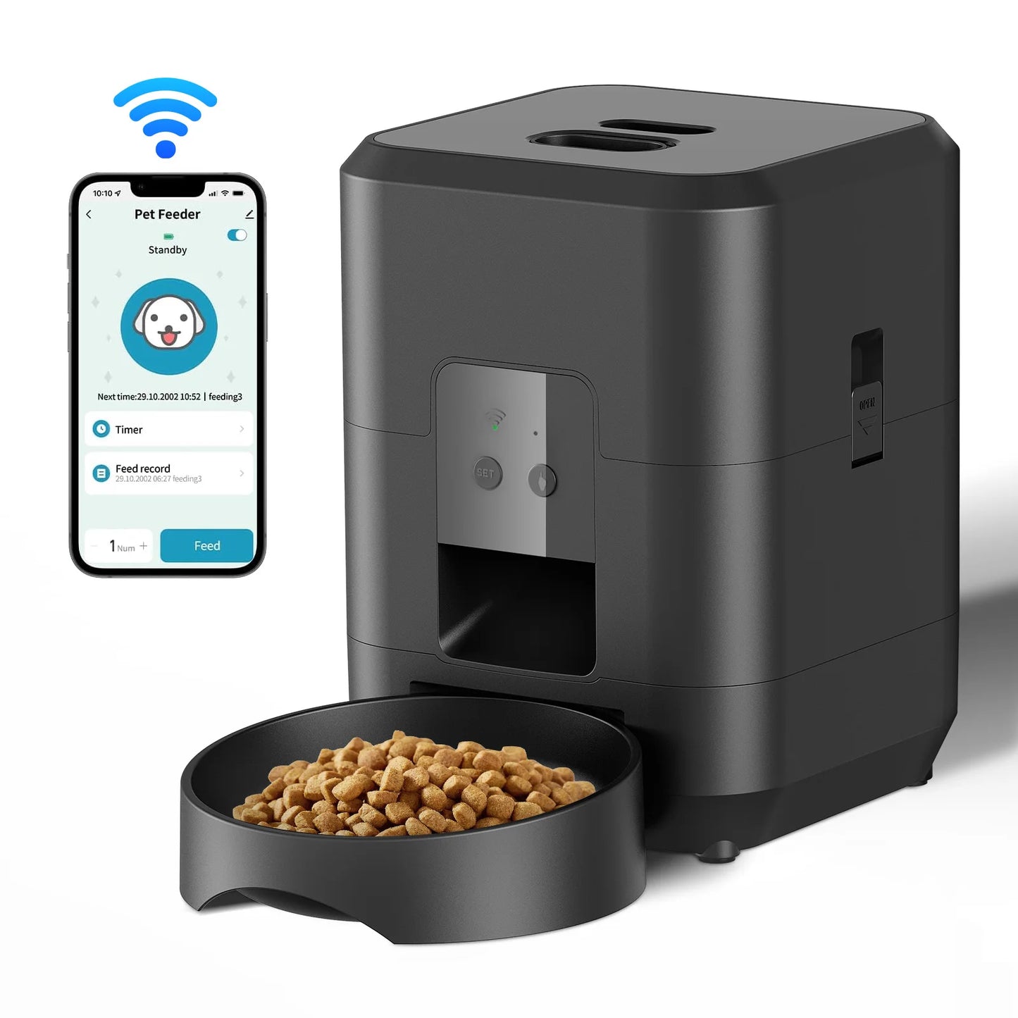 3.5L Auto Pet Feeder & 2L Water Fountain – WiFi App Combo