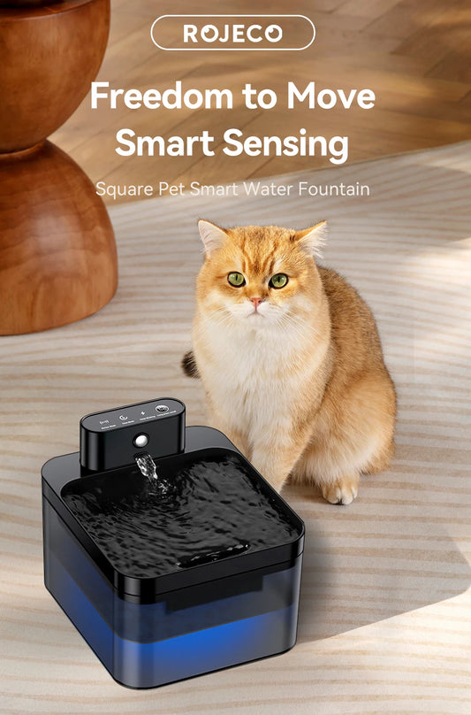 Wireless Auto Cat Water Fountain – Silent Pump, Fresh Filtered Water for Cats