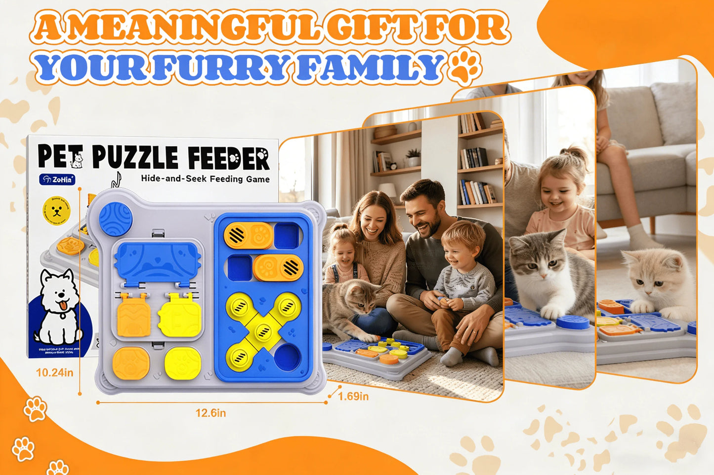 Cat Slow Feeder Treat Dispenser – Interactive Training Toy