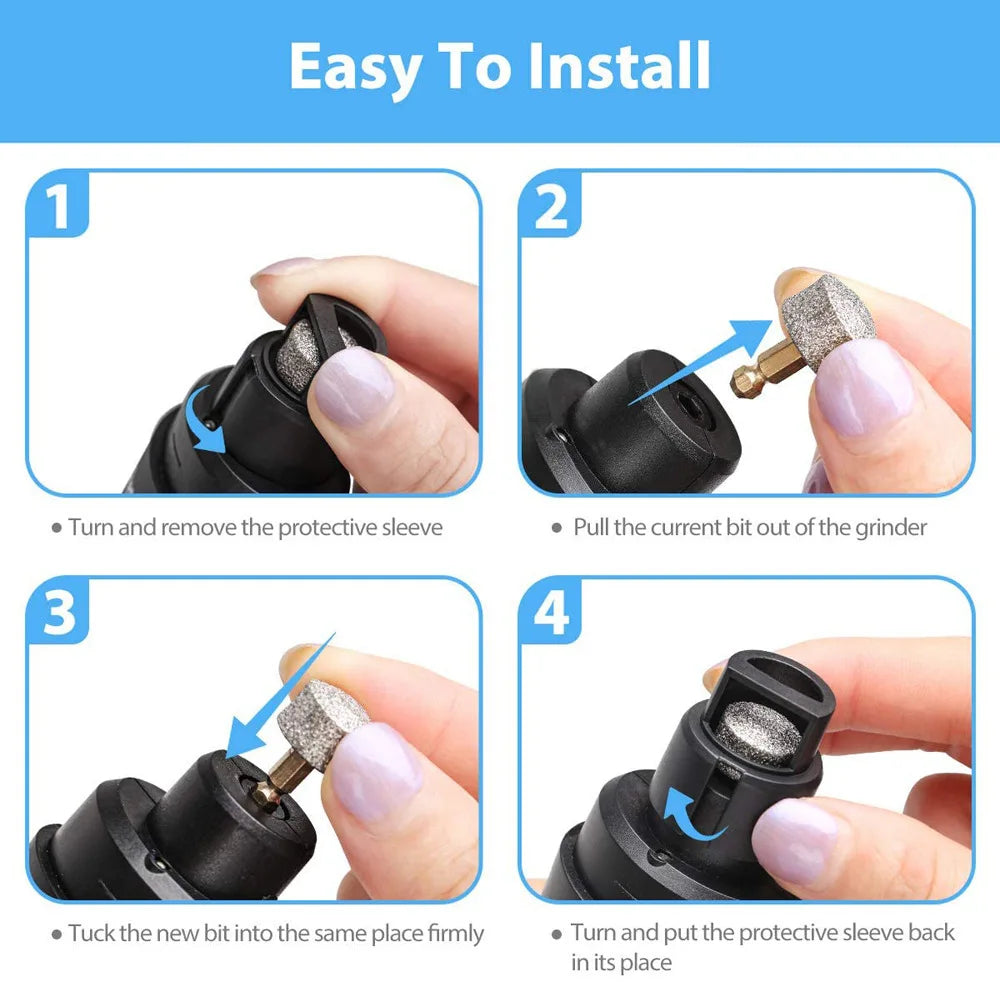 USB Rechargeable Pet Nail Grinder – Quiet & Safe for Cats & Dogs
