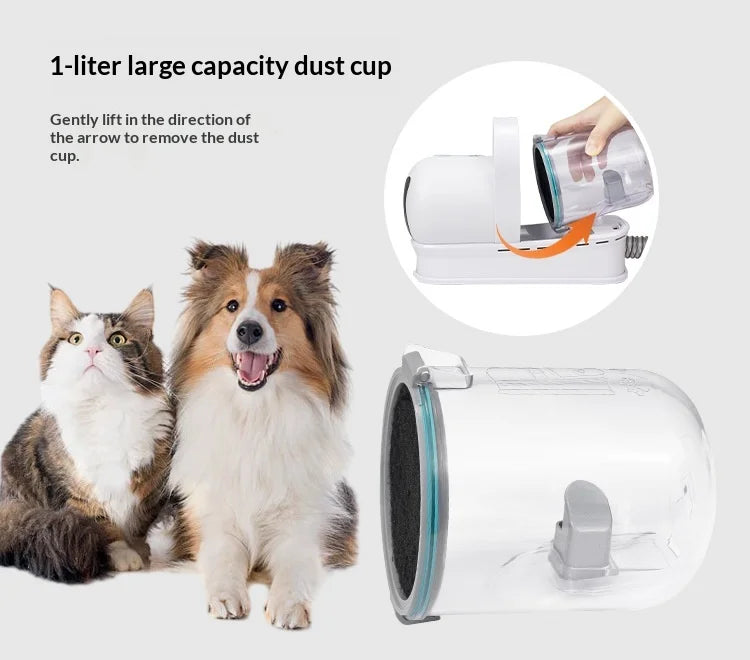 7-in-1 Pet Grooming Vacuum Kit – Hair Trimmer & Suction