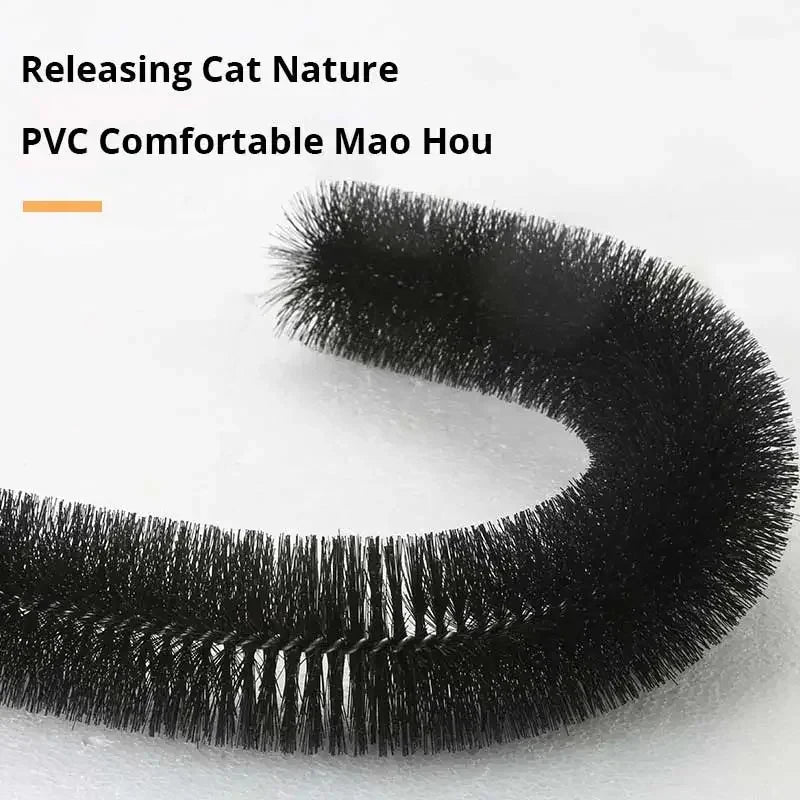 Cat Toy Arch Self Grooming Pamper Feline with Massage Grooming Rubbing Brush and Scratching Pad Interactive Toys for Cats