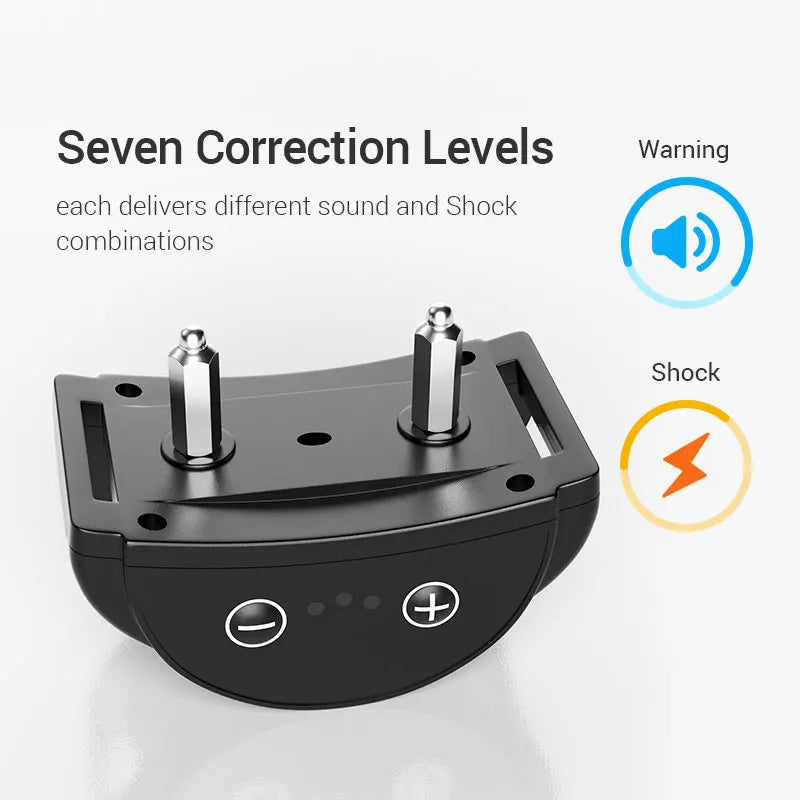 ROJECO Electric Dog Anti Bark Shock Collar Rechargeable Dogs Training Bark Control Collars For Pet Automatic Dog Barking Stopper