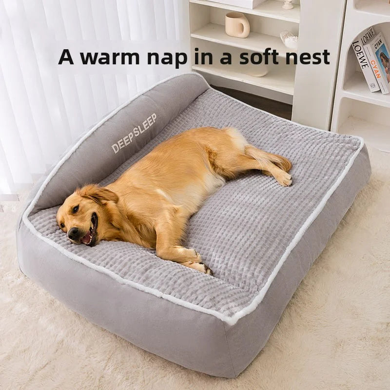 Non-Slip Winter Pet Kennel Bed – Soft & Washable