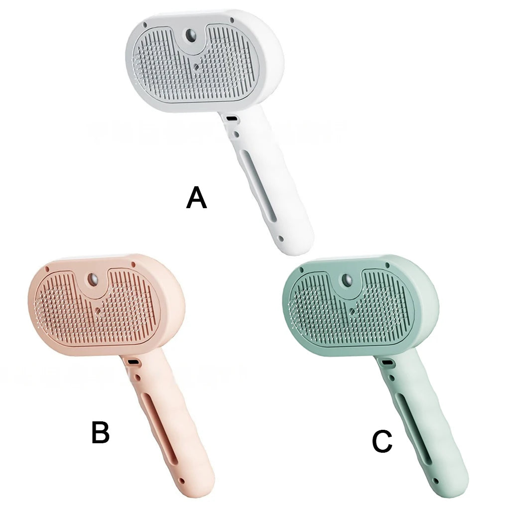 3in1 Pet Steam Spray Grooming Brush for Dogs Cats Electric Hair Removal Comb Massage Anti-Tangle Steamy Floating Hair Cleaning