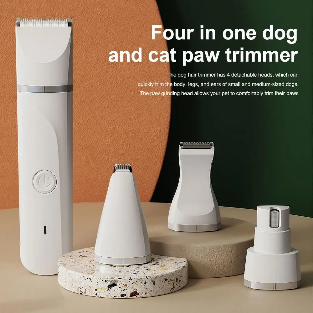 4-in-1 Cordless Dog Grooming Clippers – Low Noise