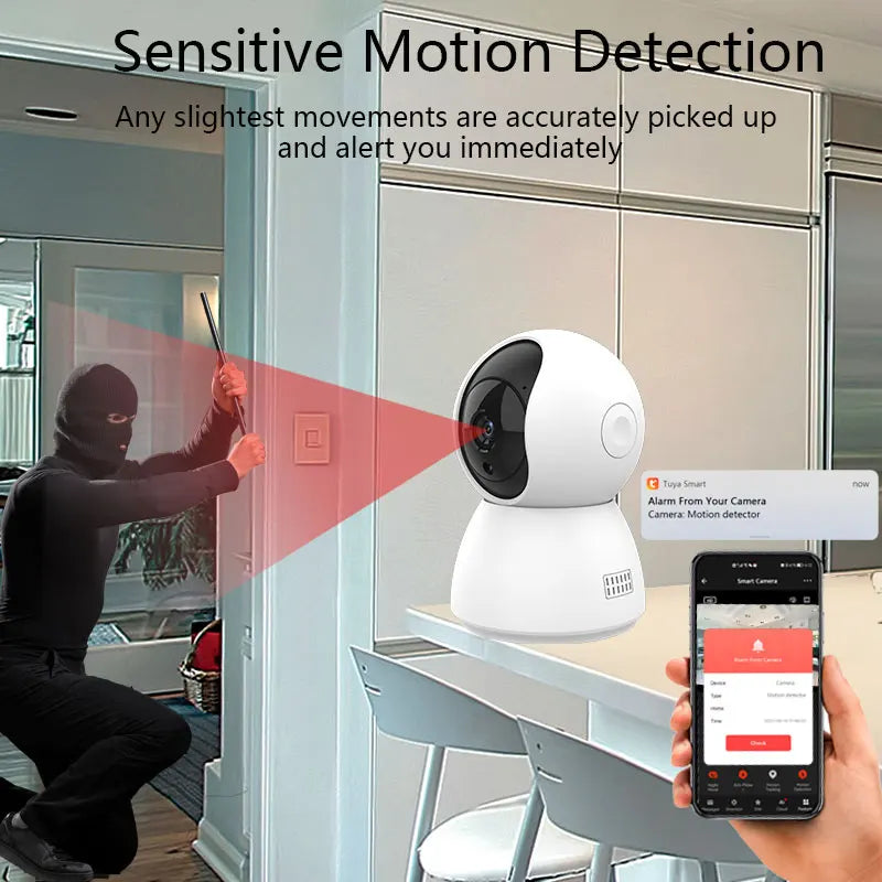 1080P Smart WiFi Pet Camera – Auto Tracking, Indoor Security & Baby Monitor