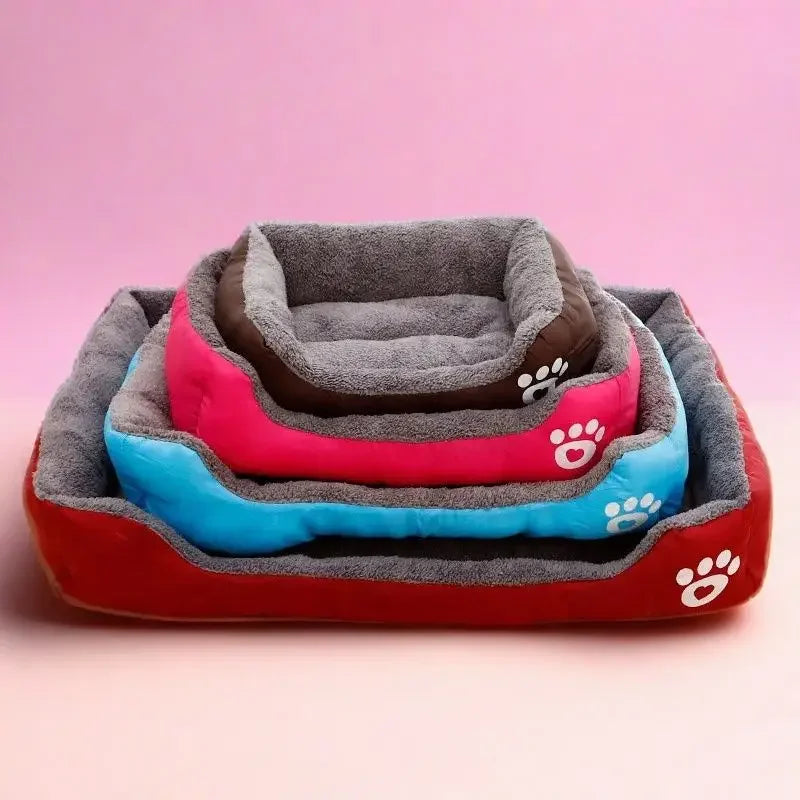 Classic Soft Cotton Pet Bed – Breathable, All Sizes