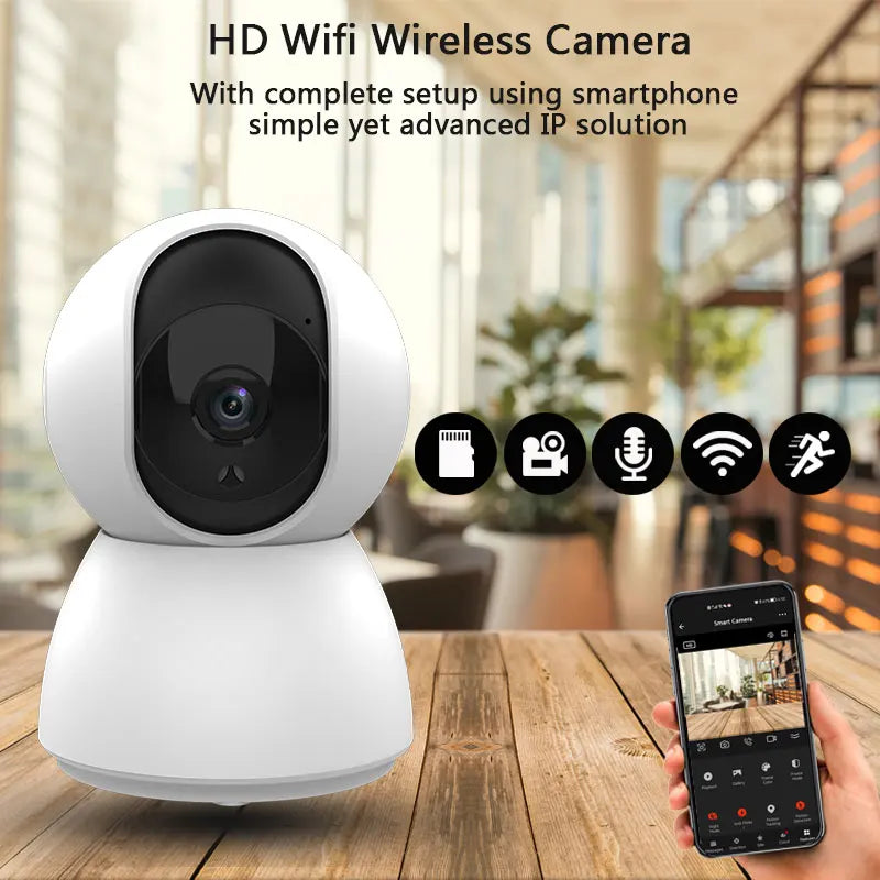 1080P Smart WiFi Pet Camera – Auto Tracking, Indoor Security & Baby Monitor