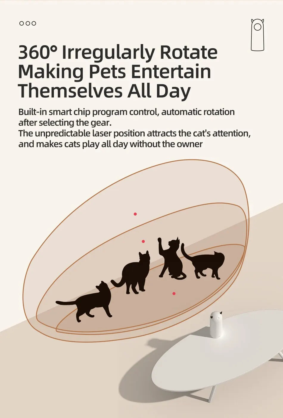 Auto Laser Cat Toy – Smart Interactive LED Teaser
