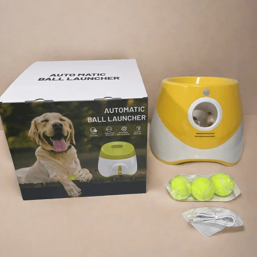 Automatic Tennis Ball Launcher for Dogs – USB Rechargeable