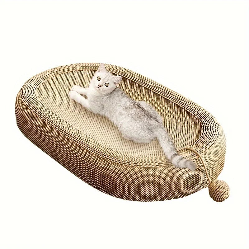 Sisal Cat Scratcher Bed – Multi-Function Toy Ball Set