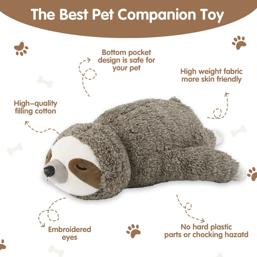 Sloth Heartbeat Puppy Toy – Sleep Aid & Stress Relief